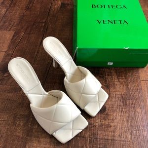 Bottega Veneta Rubber Lido Sandals Heels 39.5